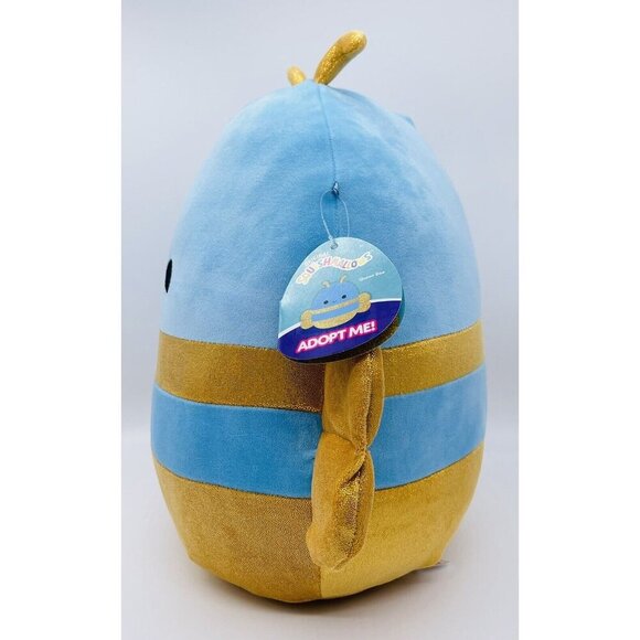 NWT Squishmallows Queen Bee 14" Adopt Me! Blue Glittery Gold Insect Plush - Picture 2 of 7